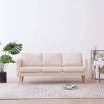 ARKEM 3-kohaline diivan kangast kreemjas valge diivan Aia diivan Lounge komplekt v&auml;ljas mikrokiust kangast p&otilde;randas diivan magamisfunktsiooniga