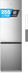 Heinrich&acute;s Fridge Freezer Combination 255 Litres, Cooling Volume 188 L, Freezer Compartment 67 L, LED Interior Lighting, Fridge Door Hinge, Changeable, Quiet 40 dB, No Frost, 6 Temperature Levels
