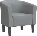 vidaXL Club Chair, Armchair with Padded Seat, Armrests, Cocktail Chair with Wooden Frame, Lounge Chair, Recliner Chair, Upholstered Chair, Light Grey Fabric