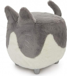 balvi Stool Le Minou White Grey Colour Cat Shaped Footrests Softwood Legs Wood/Polyester 42x36x