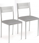 ASTIMESA Kaks metallist k&ouml;&ouml;gitooli ruudukujuline kunstnahk Hall