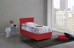 Talamo Italia - Bruna &uuml;heinimesevoodi, 100% Made in Italy, eesmine avaus, sobib madratsile 80 x 190 cm, punane