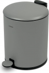 Addis 5L vannitoa pr&uuml;gikast - Soft-Close pedaaliga pr&uuml;gikast, stiilne ja kompaktne metallist pr&uuml;gikast vannitoa ja k&ouml;&ouml;gi jaoks - vastupidav ja h&uuml;gieeniline eemaldatava sisemise &auml;mbriga, hall