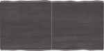 Massiivpuidust t&ouml;&ouml;deldud laud tumepruun 120 x 60 x (2-4) cm - Living Edge - Asendus k&ouml;&ouml;gi kohvilauda s&ouml;&ouml;gilaua t&ouml;&ouml;tasapinnale