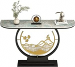 Sissep&auml;&auml;sulaua, kitsas ja &otilde;huke Itaalia kergekaaluline luksuslik kivist konsoollaud kahekihilise paksendatud musta aluse raamiga, koridorilaudad koridorile, magamistuppa, kus