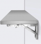 Generisch Klapptisch Platzsparender, wandmontierter Klapptisch aus Edelstahl, moderner Klappschreibtisch f&uuml;r Waschk&uuml;che und Home-Office, kompaktes Klappdesign (L 80 x B 40 cm)
