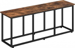 HOOBRO 120 cm lange Sitzbank f&uuml;r Esszimmer, K&uuml;chenbank, industrielle Schuhbank, Bettbank, Eingangsbank, f&uuml;r Esszimmer, Eingangsbereich, Schlafzimmer, rustikales Braun und Schwarz EBF45CD01