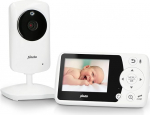 Alecto DVM-64 Wireless Camera Baby Monitor (100% Interference-Free and Private) with Swivelling Video Camera, Night Vision, Intercom Function, High Range, White