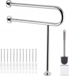 YUCHENGTECH puuetega tualettruumi k&auml;epideme 70 x 70 cm WC k&auml;epide roostevabast terasest seina tugiriba roostevabast terasest koos p&otilde;randa tugitoega abi du&scaron;&scaron; WC k&auml;epidemed eakatele puuetega rasedatele naistele