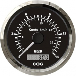 KUS Universal GPS Speedometer 15 Knots 28km/h Speedometer Boat Yacht 85mm Backlight Black 9-32V