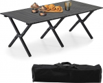 BOOSDEN Folding Camping Table, 120 x 80 cm, with Carry Bag for Outdoor, Beach, BBQ & Picnic