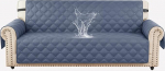 XINEAGE Wasserdichter Couchbezug f&uuml;r Hunde, 3-Sitzer-Sofabezug mit elastischen B&auml;ndern und Taschen, dreifacher rutschfester Schutz, waschbarer M&ouml;belschutz f&uuml;r Kinder (175,3 cm Diivan, Graublau)