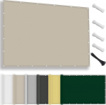 Markiis Veekindel ristk&uuml;likukujuline 2 x 2 m, p&auml;ikesekaitse patio UV kaitse, ilmastikukindel, ei vaja puurimist, 100% pol&uuml;estrist varju v&otilde;rk koos aasade ja k&ouml;iega pergola jaoks, khaki v&auml;rvi