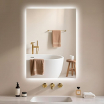 Vannitoa peegel koos valgustusega 40 x 60 cm - Vannitoa peegel LED Vannitoa peegel koos valgustusega, puutetundlik l&uuml;liti, timmitav, 3 valgusv&auml;rvi, seinapeegel LED peegel Vannituba Horisontaalne/Vertikaalne