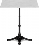 blumfeldt Bistro laud - 60 x 60 cm marmorist plaat, juugendstiilis, ilmastikukindel, vastupidav malm, v&auml;ljas ja siseruumides, elegantne aialett