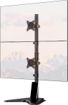 PUTORSEN Vertikaalne topeltmonitoride statiiv, vertikaalne topeltmonitoride kinnitus 17-34-tollistele LCD LED-ekraanidele, kahekordne vabalt seisev monitori kinnitus, VESA 75 x 75-100 x 100 mm, must
