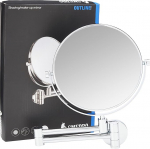 Smedbo Outline Shaving/Make-up peegel, roostevaba teras, poleeritud kroom, p&ouml;&ouml;rleva k&auml;ega