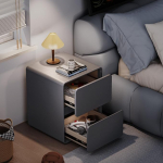 Kitsas &ouml;&ouml;kapp 2 sahtliga, paigaldusvaba, nahkpinnaga, v&auml;ike &ouml;&ouml;kapp magamistuppa (Hall, 40 x 40 x 50 cm)