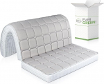 Evergreenweb Memory Foam madrats 120 x 190 cm, k&otilde;rgus 10 cm, kokkupandav iste diivanile, diivanvoodile, antiallergiline kate valge, ortopeediline, kinnitusrihmadega, voodi diivanile Memory