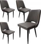 S&ouml;&ouml;gitoa toolid, komplekt 4, s&ouml;&ouml;gitoa toolid kunstnahast k&otilde;rge seljatoega, k&ouml;&ouml;gitoolid kaasaegsed metalljalgadega, pehmendusega s&ouml;&ouml;gilaudade toolid, sobivad elutuppa, k&ouml;&ouml;ki