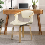 Zouron S&ouml;&ouml;gitoa toolid P&ouml;&ouml;rlevad Beežid puidust jalad Kunstnahast polsterdatud tool k&auml;etoedega Papplipuust s&ouml;&ouml;gitoa toolid Puidust tool Beež iste 41 x 51 cm