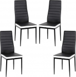 S&ouml;&ouml;gitoa toolid, komplekt 4, moodsad toolid s&ouml;&ouml;ginurgale, k&ouml;&ouml;ki (must/valge, 4)