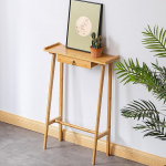 Schmaler Konsolentisch mit Schubladen, Moderner Minimalistischer Konsolentische, Kann Hinter Dem Sofa Oder Im Foyer Platziert Werden (Beige,60x20x85cm/24x8x33in)