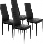 4 s&ouml;&ouml;gitooli SGS testitud s&ouml;&ouml;gitoolid Paksud polsterdatud toolid s&ouml;&ouml;gitoa jaoks Modernsed s&ouml;&ouml;gitoolid 4 t&uuml;kki (must)