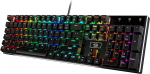Redragon K556 Mechanical Gaming Keyboard, US Layout, 18 Mode RGB Lighting, Fully Programmable, All-Metal Panel, Ergonomic Keyboard, Black (Red Switch)