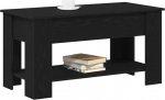 vidaXL must tammepuust kohvilaud - 101 x 49 x 52 cm Valmistatud puitmaterjalist