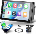 Rimoody 4G + 64G Wireless Carplay Android 13 Autoradio 2 DIN 7-tolline puuteekraaniga autoraadio koos Androidi autonavigatsiooniga GPS WiFi Mirror Link Bluetooth FM/RDS/32EQ roolijuhtimine Tagurduskaamera