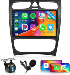 2G 64G autoraadio Mercedes Benz C/CLK klassile S203 W203 W209 A209 2000-2005 koos juhtmevaba Carplay Android autoga, Hodozzy Radio 9-tolline puuteekraaniga navigatsioon DSP Bluetooth WiFi FM / RDS raadio, rooliseadme juhtimine