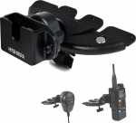 HYSHIKRA auto CD-pesa paigaldus Walkie Talkie hoidja, 360 &deg; p&ouml;&ouml;ramine 3 in 1 hoidja pihuarvuti raadio/k&otilde;rvaklappide mikrofoni / mobiilik&otilde;lari jaoks, mis &uuml;hildub Baofeng Motorola Quanshengiga