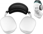 SOULWIT Peapaela tr&uuml;kitud koormuspadi AirPods Maxile, t&auml;iustatud ergonoomiline ja kerge peapaela kate - must (1.0 Gen)