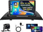 4G + 64G 9-tolline puuteekraaniga autoraadio BMW X3 E83 2004-2012, raadio koos juhtmevaba CarPlay ja Android autoga, GPS, WiFi, Bluetooth, RDS, FM, USB, SWC, mikrofon, tagurduskaamera.