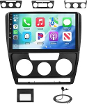 [4+64GB] Autoraadio Carplay Skoda Octavia (2004-2014), 10.1-tolline puutetundlik autoraadio Android 13 CarPlay Android Car, Bluetoth, WiFi, GPS, RDS FM, EQ