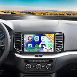 8 Core 6+128G autoraadio Volkswagen Sharan II 7N Seat Alhambra II jaoks koos Carplay Android autoga, 9-tolline puuteekraaniga raadio intelligentse h&auml;&auml;lega Bluetooth WiFi GPS FM / RDS 32EQ SWC + tagurduskaamera