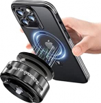 Magnetiline auto mobiiltelefoni hoidja, 360 kraadi p&ouml;&ouml;ramine, stabiilne hoidja koos iminapaga, &uuml;hildub MagSafe'iga, sisaldab USB-C kaablit, must