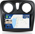 JOYX - [6G+128G] - Android 12 IPS autoraadio sobib Dacia - Sandero (2012-2017) - Wireless CarPlay/Android Car/DSP - Kaamera ja mikrofon - 9-tolline 2 DIN - DAB roolijuhtimispult WiFi Fast Boot 360 Camera 4G