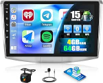 CAMECHO 4+64G 10-tolline Android 15 autoraadio VW Magotan/CC Passat B7 B6 B6 2010-2014 koos tagurduskaameraga, traadita Carplay 2Din Bluetooth raadio 32EQ FM RDS GPS WiFi Android auto peeglilink +