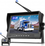 Hodozzy digitaalne traadita tagurduskaamera komplekt, 9-tolline IPS monitor pimedate kohtade hoiatusega, IP68 veekindel, 150 &deg; lai nurk, &ouml;ise n&auml;gemise tagurduskaamerad, raadiosalvestus, auto / autoauto / veoauto 12V-24V