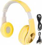 ciciglow Cat Ear PC Gaming Headset, m&uuml;rasummutus, juhtmevabad m&auml;nguk&otilde;rvaklapid, helendav LED-valgus, s&uuml;gav bass, kokkupandavad k&otilde;rvaklapid koos pehmete k&otilde;rvaklappidega (kollane)