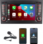 HLLECARMO autoraadio Audi A4 S4 RS4 Sportback Radio Car Audio traadita Carplay ja Android auto 7-tollise puuteekraaniga Mirror Link Bluetooth RDS AM / FM USB DSP Subw EQ SWC