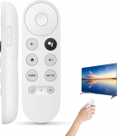 1 x Google Chromecast 4K Snow TV kaugjuhtimispuldi h&auml;&auml;lpuldi asendaja koos otseteedega nuppudega Chromecastile koos Google TV HD/4K G9N9N h&auml;&auml;lpuldi asendaja (ainult kaugjuhtimispult)