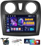 4+64G Androidi autoraadio Renault Dacia Sandero II B52 2012-2019 juhtmevaba Carpaly & Android Car, 9-tolline IPS puuteekraaniga raadio Bluetooth 5.0/GPS/Reversioonikaamera/FM/WiFi/SWC-ga