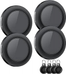 Air Tracker Tag 4 Piece, Air Tracker Tag &uuml;hilduv Apple'iga Kus on? App (ainult iOS), Kohvrij&auml;lgimisseadmed kottidele/kaubakotile/v&otilde;tmele, IP67 veekindel, vahetatav aku, must.