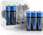 Hixon laetav 1,5 V AA aku, laetavad 1,5 V AA akud, 3500 mWh suure v&otilde;imsusega AA aku, 8 t&uuml;kki koos 2.0H Ultra Type-C kiirlaadijaga