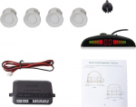 CoCar auto tagurdussignalisatsiooni parkimisabi 4 parkimisandurit parkimisassistent parkimiss&uuml;steem PDC + LED-indikaatorid + akustiline hoiatus - valge