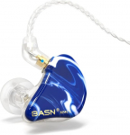 BASN MMCX Triple Driver In-Ear Monitors koos rikkaliku bassiga, HiFi Stereo IEM k&otilde;rvaklapid t&auml;iustatud eemaldatavate kaablitega audiofiilidele (sinine)