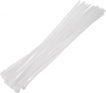 hankekaart 50 x 8mm x 600mm pikk nailonist iselukustuv kaabliside kaablijuhtimiseks Valge